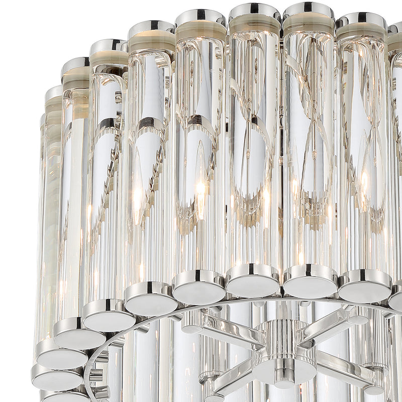 Crystorama ELL-B3004-PN_CEILING Four Light Semi Flush Mount, Polished Nickel