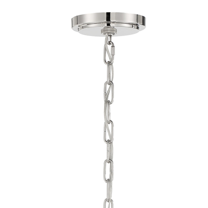 Crystorama ELL-B3006-PN Six Light Chandelier, Polished Nickel