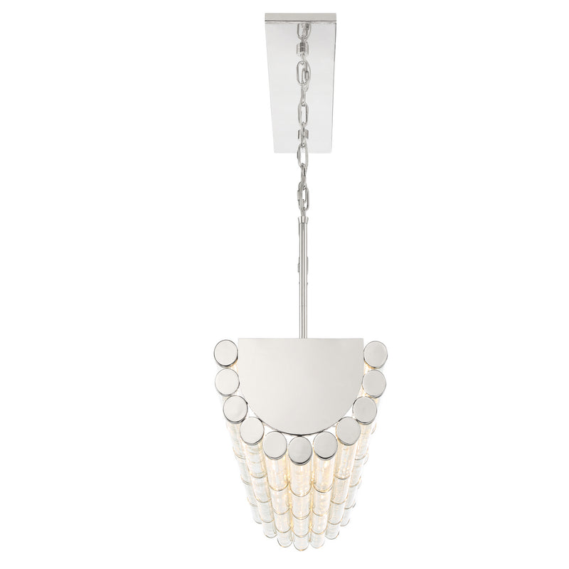 Crystorama ELL-B3007-PN Six Light Chandelier, Polished Nickel