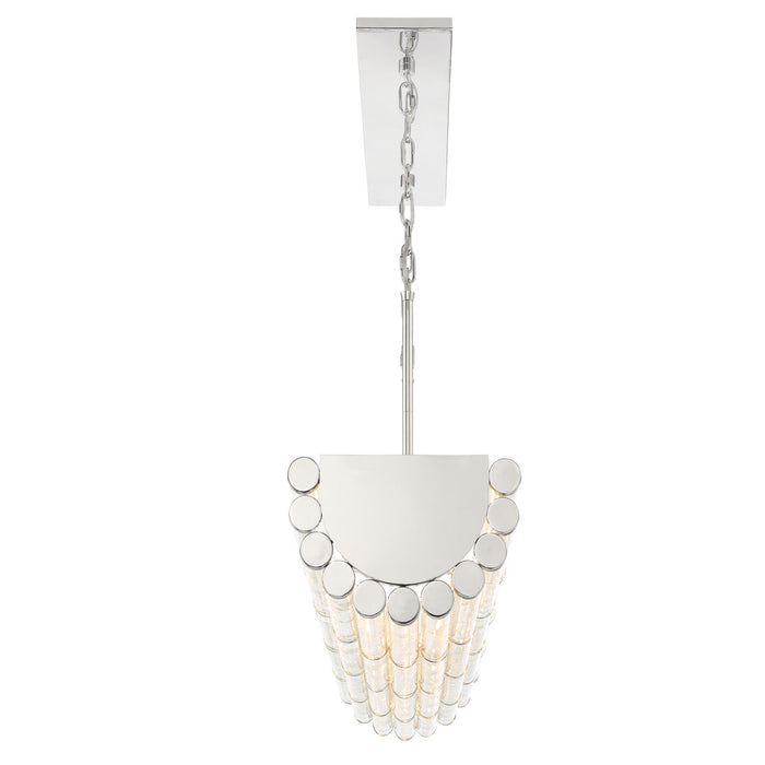 Crystorama ELL-B3007-PN Six Light Chandelier, Polished Nickel