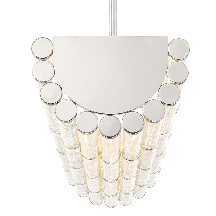 Crystorama ELL-B3007-PN Six Light Chandelier, Polished Nickel