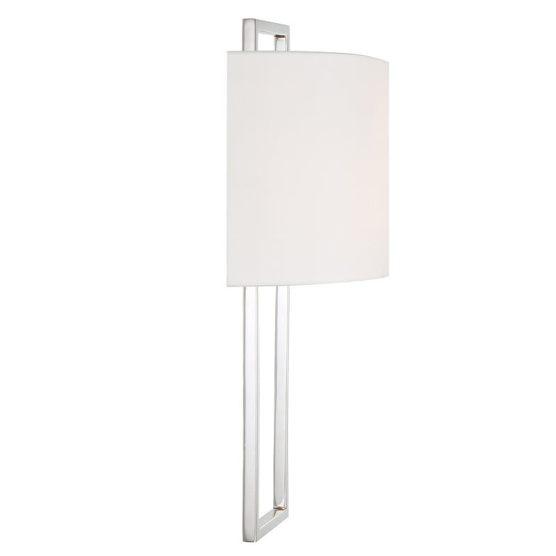 Crystorama FRE-422-PN Two Light Wall Sconce, Polished Nickel