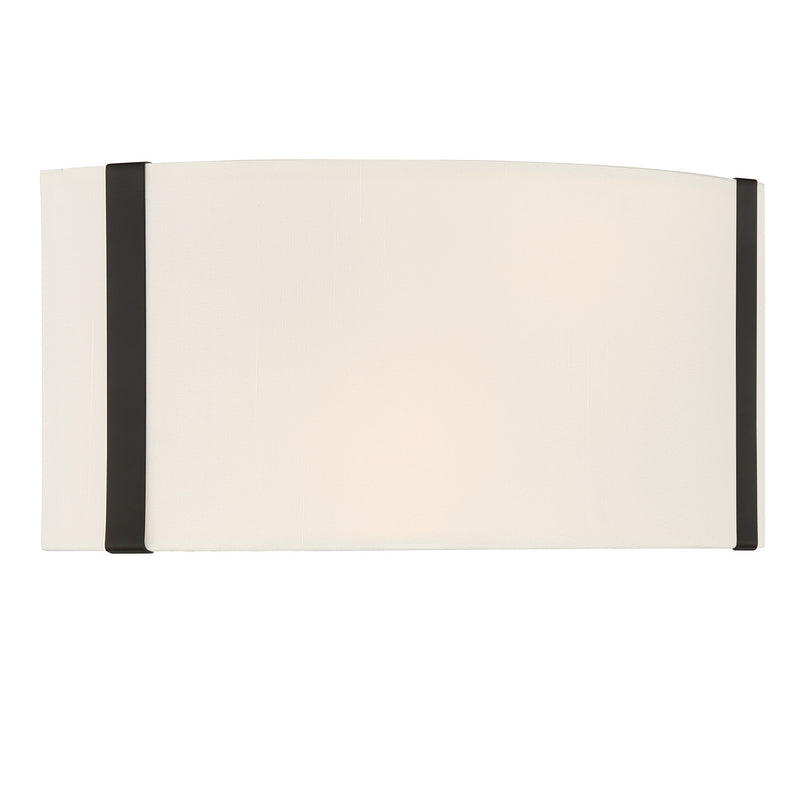 Crystorama FUL-902-BK Two Light Wall Sconce, Black