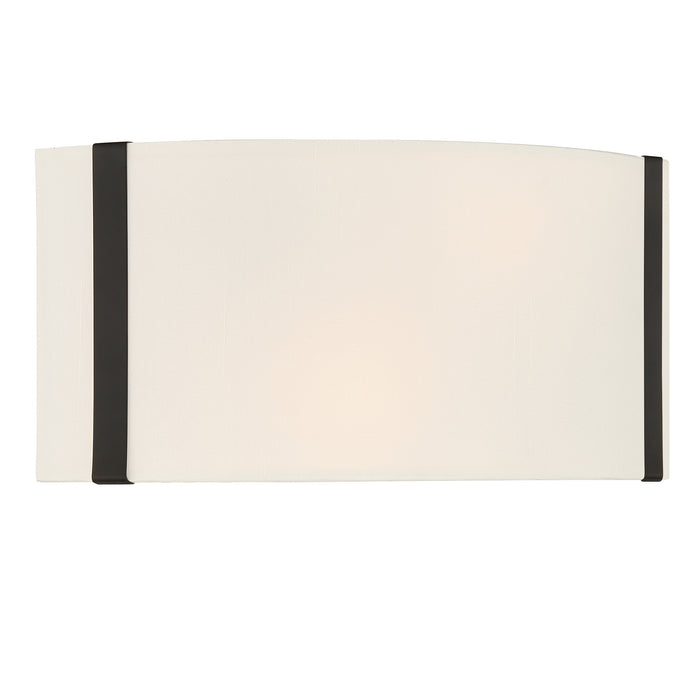 Crystorama FUL-902-BK Two Light Wall Sconce, Black