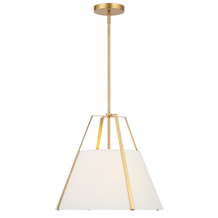 Crystorama FUL-904-GA Three Light Pendant, Antique Gold