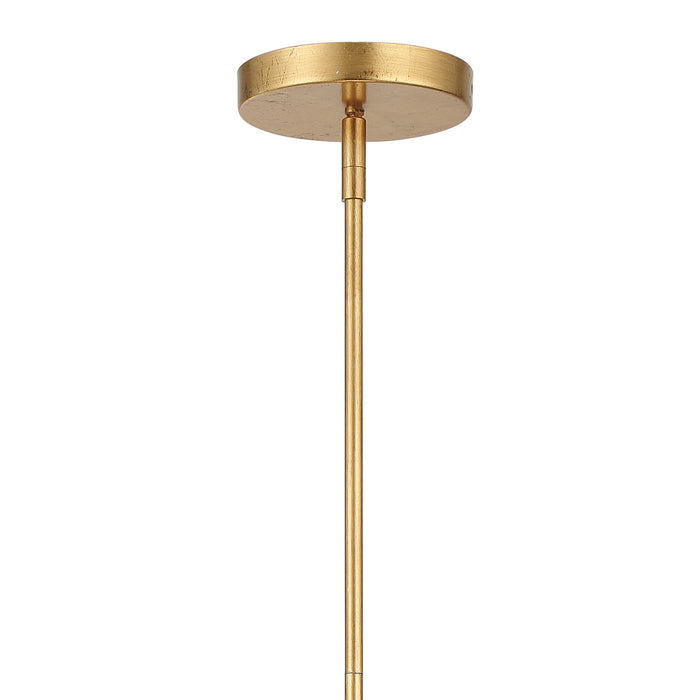 Crystorama FUL-904-GA Three Light Pendant, Antique Gold