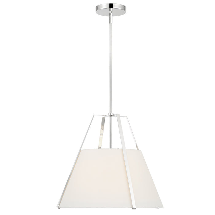 Crystorama FUL-904-PN Three Light Pendant, Polished Nickel