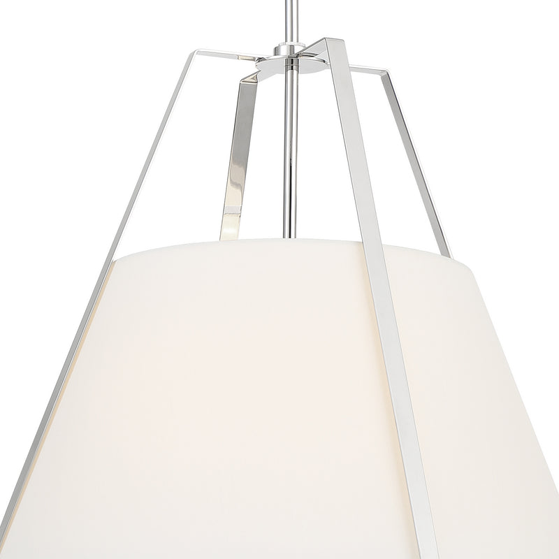 Crystorama FUL-904-PN Three Light Pendant, Polished Nickel