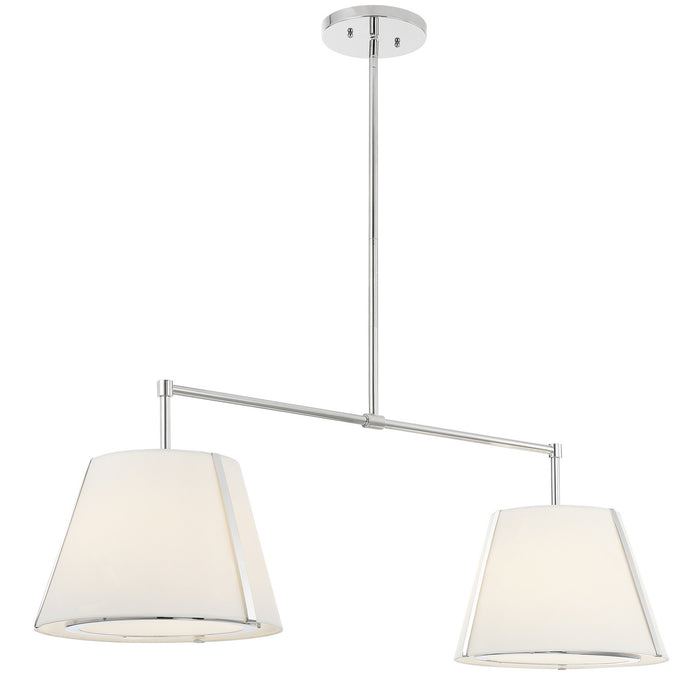 Crystorama FUL-906-PN Four Light Chandelier, Polished Nickel
