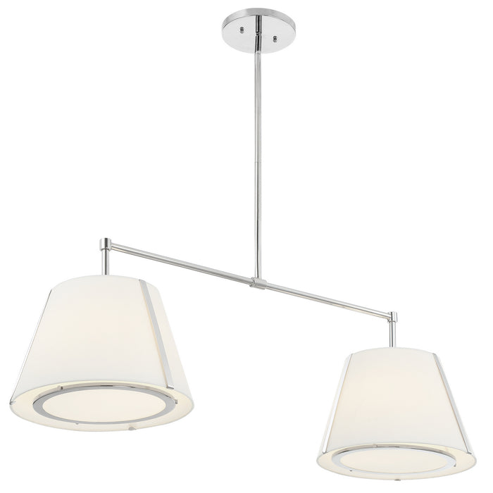 Crystorama FUL-906-PN Four Light Chandelier, Polished Nickel