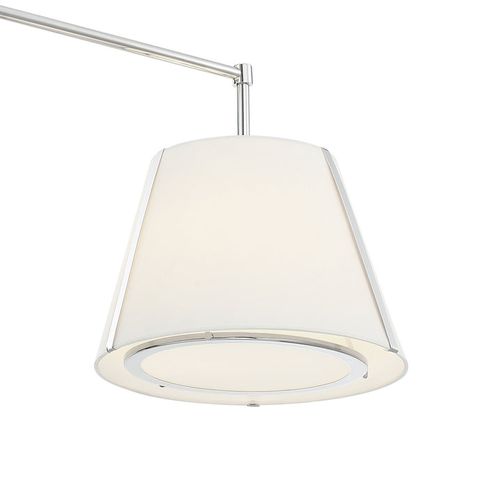 Crystorama FUL-906-PN Four Light Chandelier, Polished Nickel