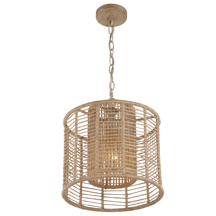 Crystorama JAY-A5001-BS One Light Pendant, Burnished Silver