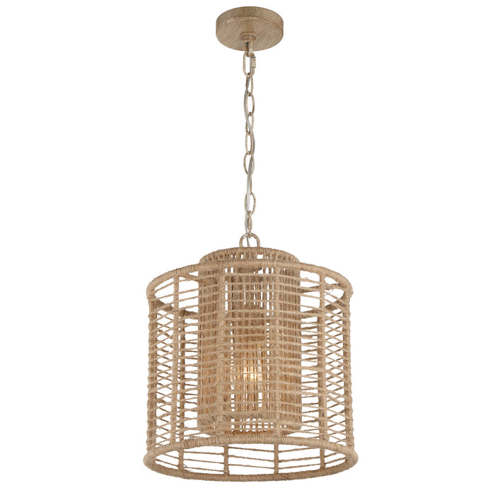 Crystorama JAY-A5001-BS One Light Pendant, Burnished Silver