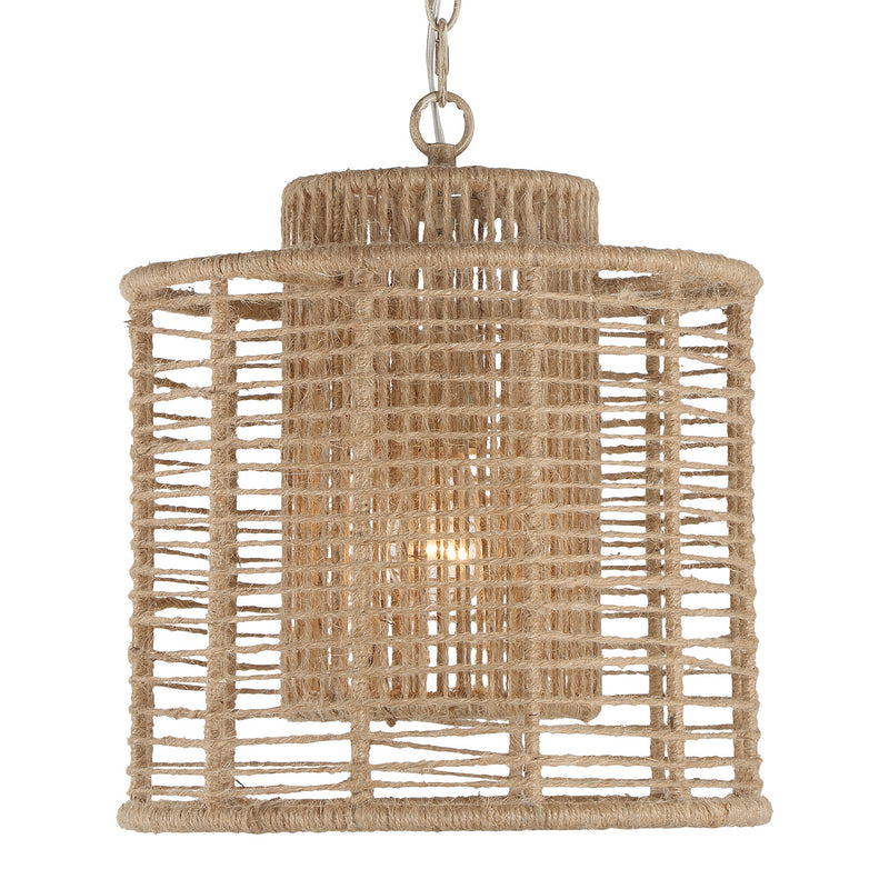 Crystorama JAY-A5001-BS One Light Pendant, Burnished Silver