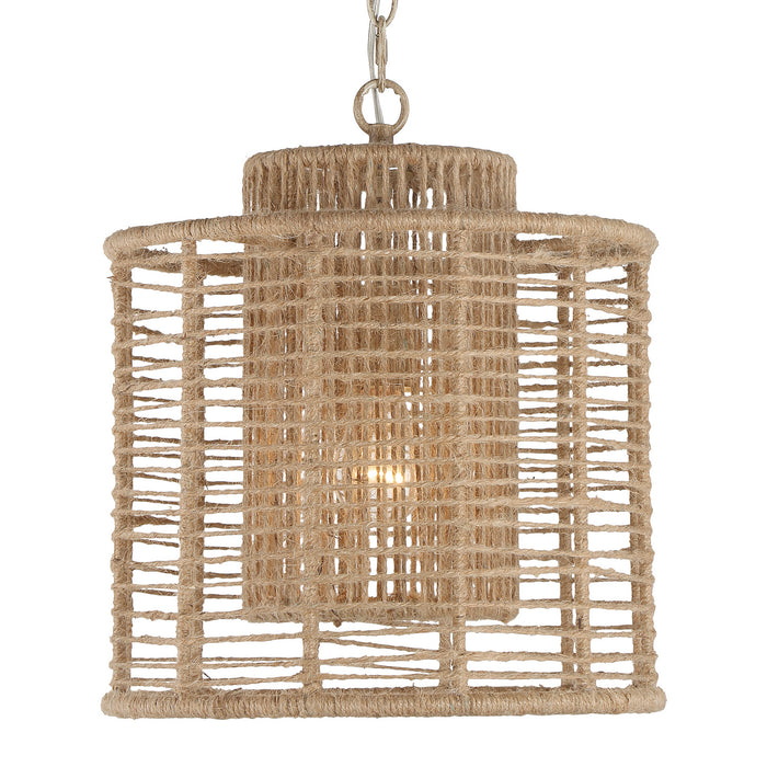 Crystorama JAY-A5001-BS One Light Pendant, Burnished Silver