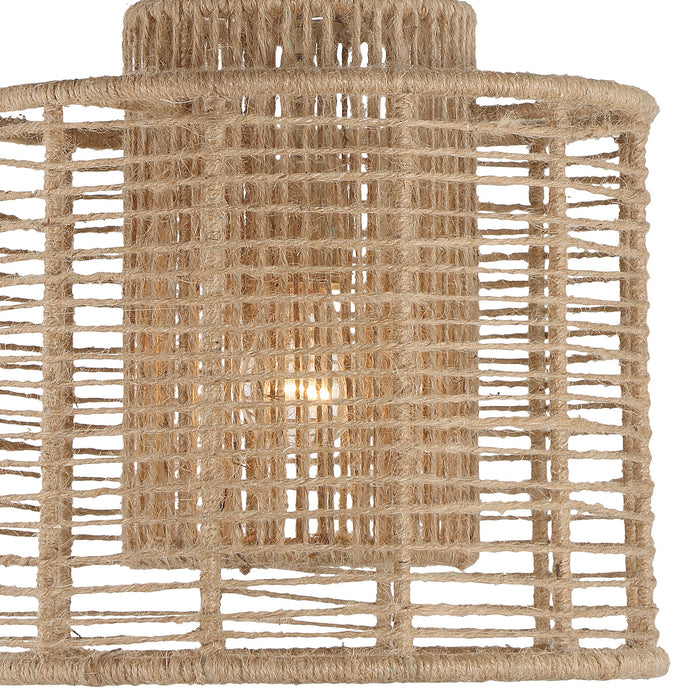 Crystorama JAY-A5001-BS One Light Pendant, Burnished Silver