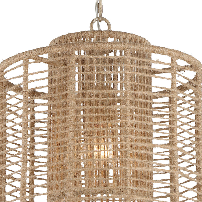 Crystorama JAY-A5001-BS One Light Pendant, Burnished Silver
