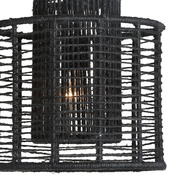 Crystorama JAY-A5001-MK One Light Pendant, Matte Black