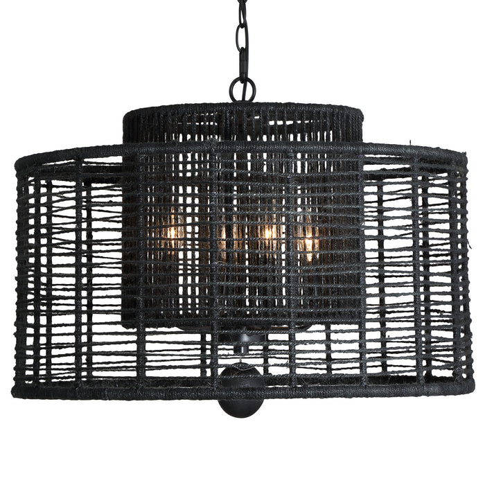 Crystorama JAY-A5004-MK Four Light Chandelier, Matte Black