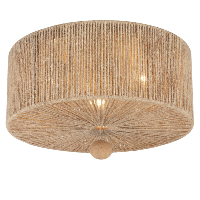 Crystorama JES-B7103-BS Three Light Flush Mount, Burnished Silver