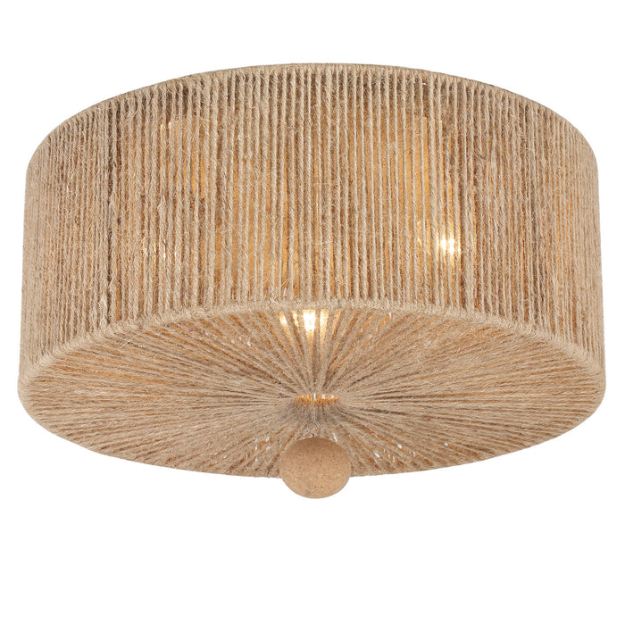 Crystorama JES-B7103-BS Three Light Flush Mount, Burnished Silver