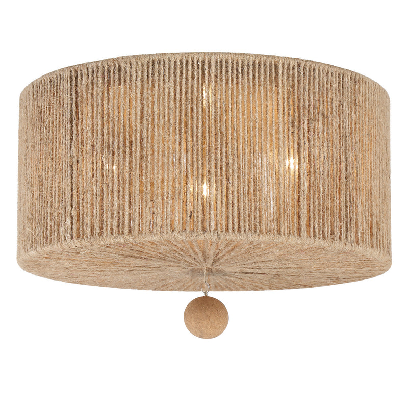 Crystorama JES-B7103-BS Three Light Flush Mount, Burnished Silver