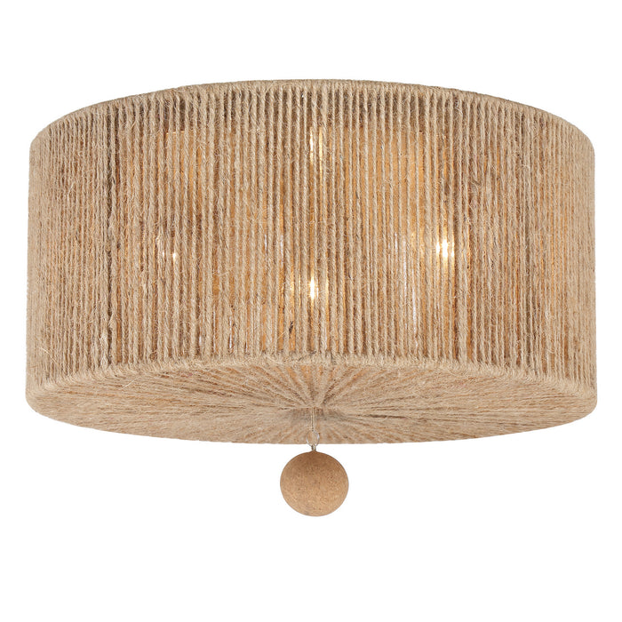 Crystorama JES-B7103-BS Three Light Flush Mount, Burnished Silver
