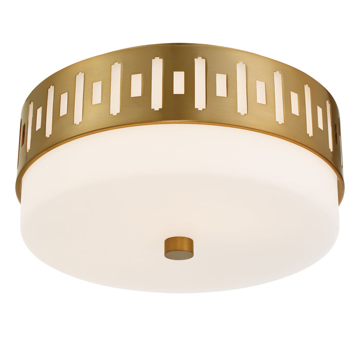 Crystorama KEA-B8200-VG Two Light Flush Mount, Vibrant Gold