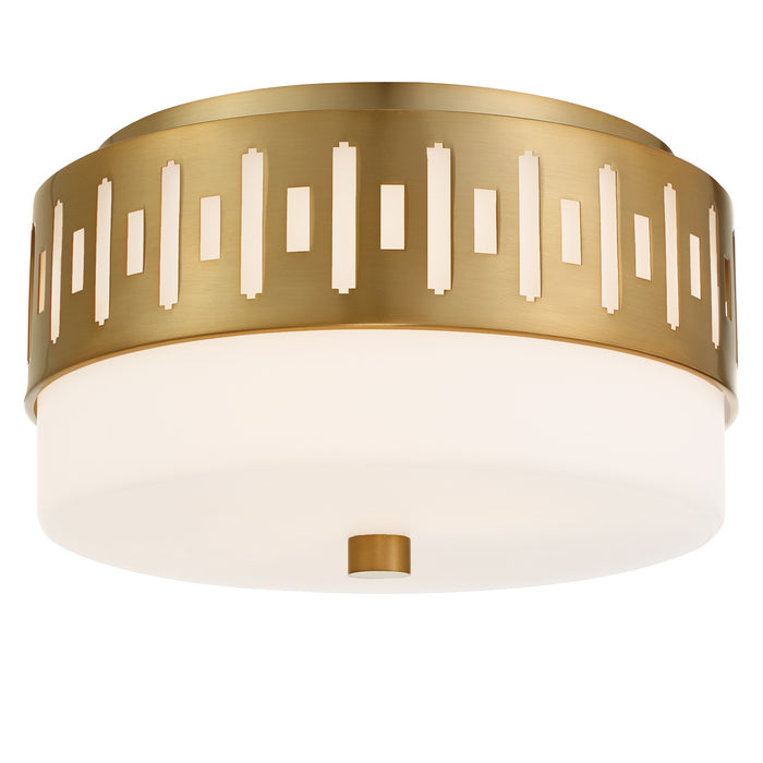 Crystorama KEA-B8200-VG Two Light Flush Mount, Vibrant Gold