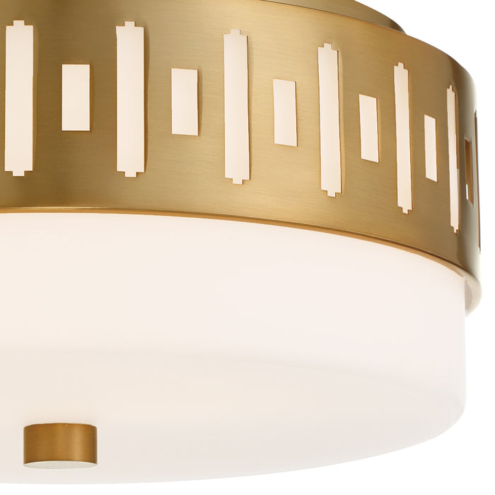 Crystorama KEA-B8200-VG Two Light Flush Mount, Vibrant Gold