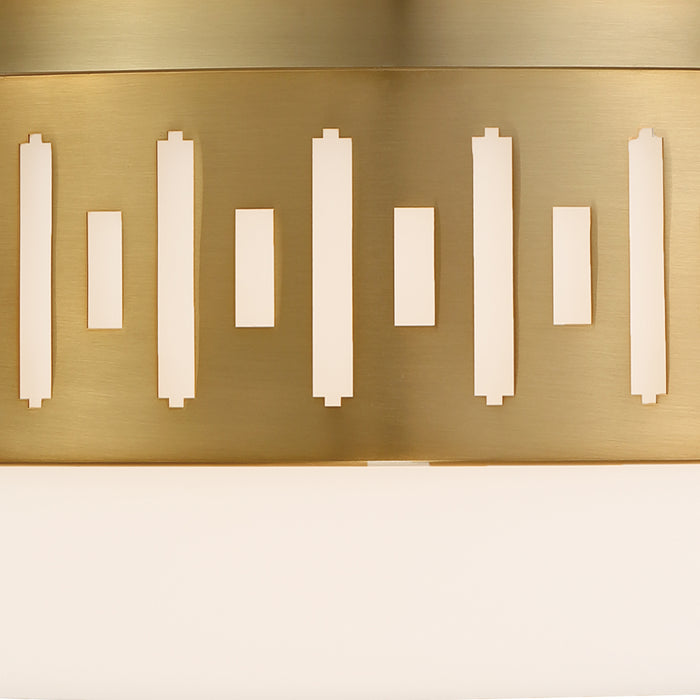 Crystorama KEA-B8200-VG Two Light Flush Mount, Vibrant Gold