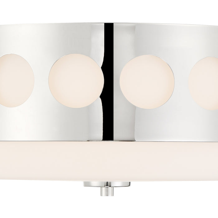 Crystorama KIR-B8100-PN Two Light Flush Mount, Polished Nickel