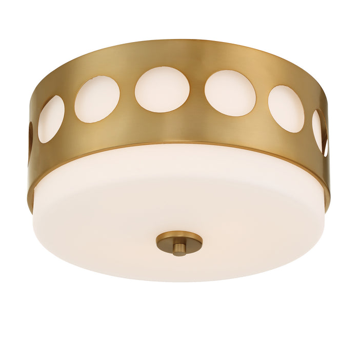 Crystorama KIR-B8100-VG Two Light Flush Mount, Vibrant Gold