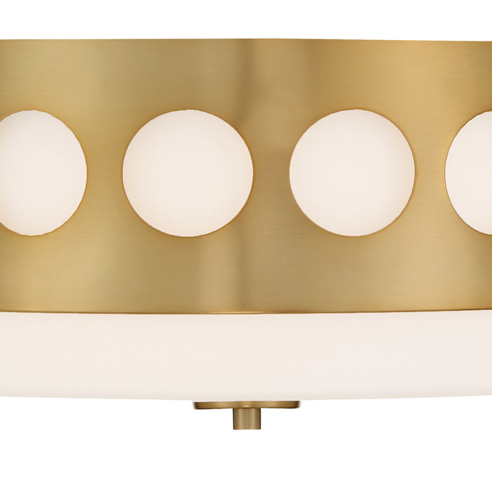 Crystorama KIR-B8100-VG Two Light Flush Mount, Vibrant Gold