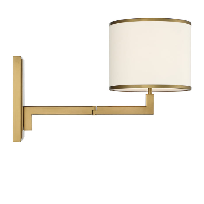 Crystorama MAD-B4101-AG One Light Wall Sconce, Aged Brass