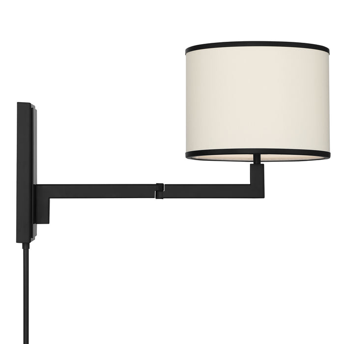 Crystorama MAD-B4101-MK One Light Wall Sconce, Matte Black