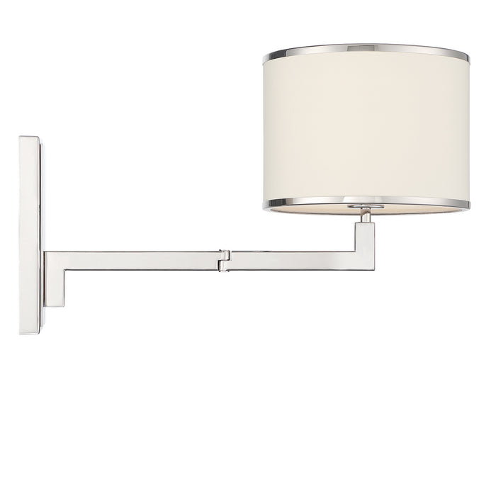 Crystorama MAD-B4101-PN One Light Wall Sconce, Polished Nickel
