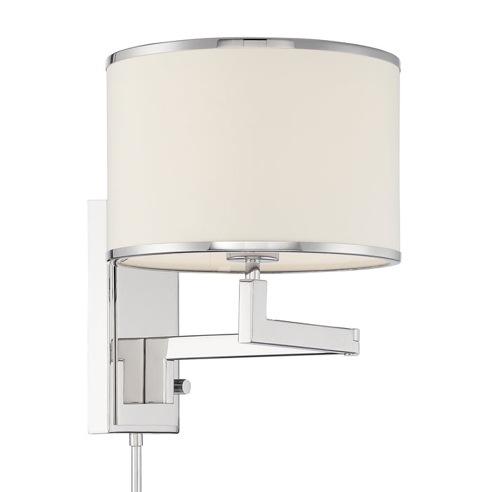 Crystorama MAD-B4101-PN One Light Wall Sconce, Polished Nickel