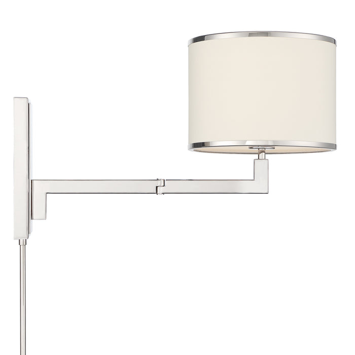Crystorama MAD-B4101-PN One Light Wall Sconce, Polished Nickel