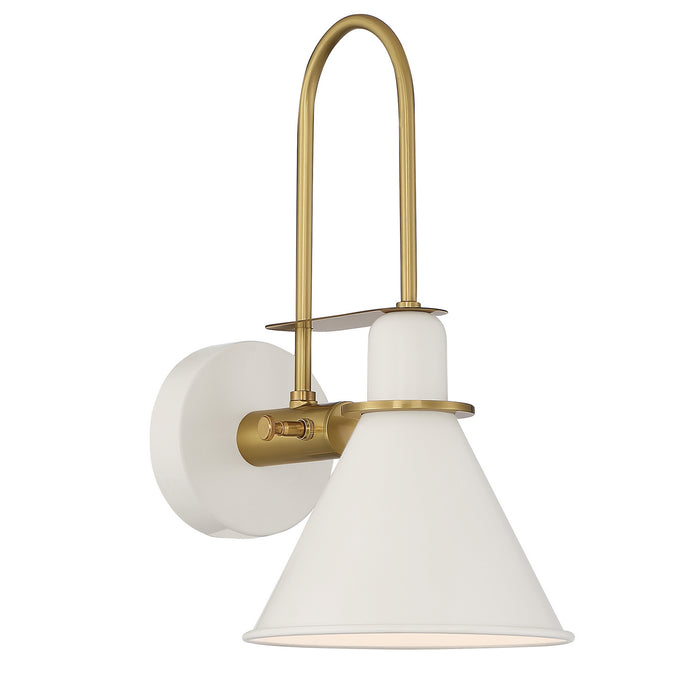 Crystorama MED-B5501-WH One Light Wall Sconce, White