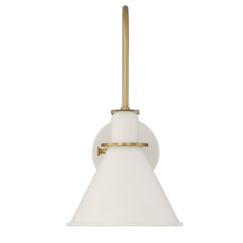 Crystorama MED-B5501-WH One Light Wall Sconce, White