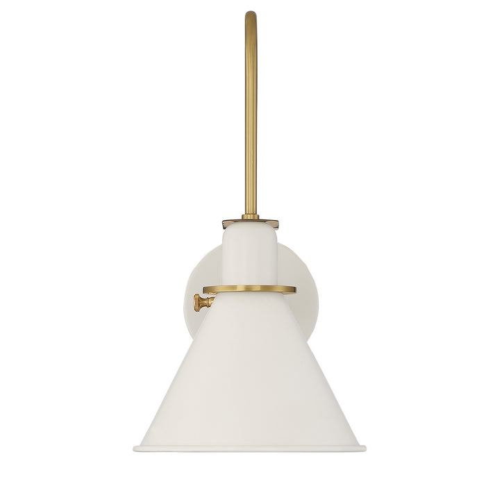 Crystorama MED-B5501-WH One Light Wall Sconce, White