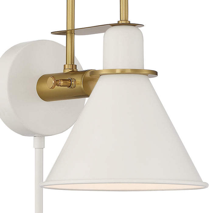 Crystorama MED-B5501-WH One Light Wall Sconce, White