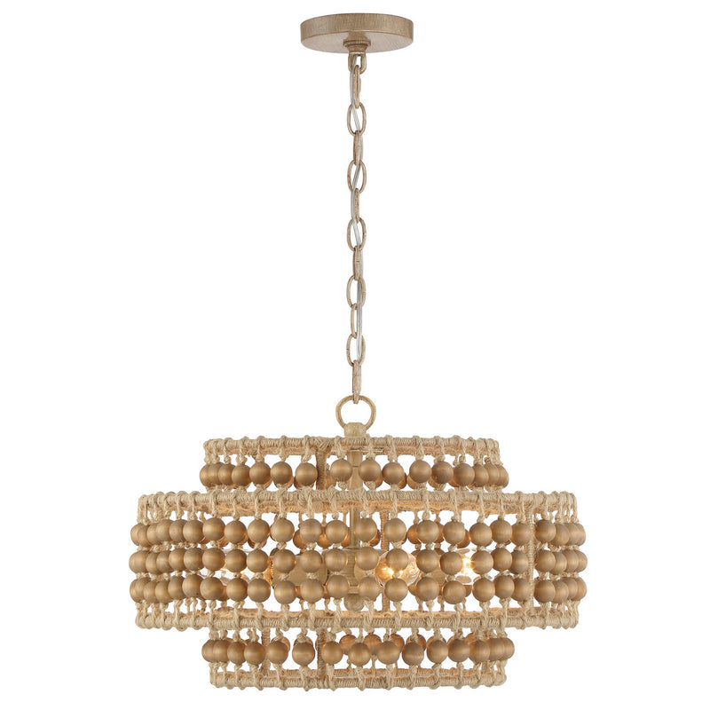 Crystorama SIL-B6003-BS Four Light Mini Chandelier, Burnished Silver