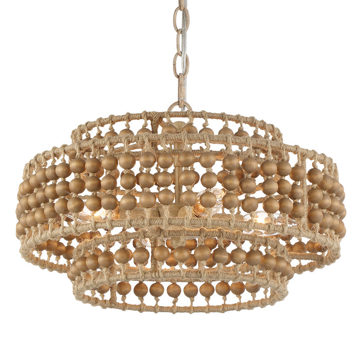 Crystorama SIL-B6003-BS Four Light Mini Chandelier, Burnished Silver
