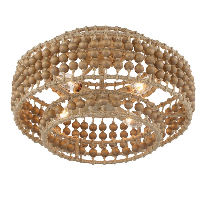 Crystorama SIL-B6003-BS_CEILING Four Light Semi Flush Mount, Burnished Silver