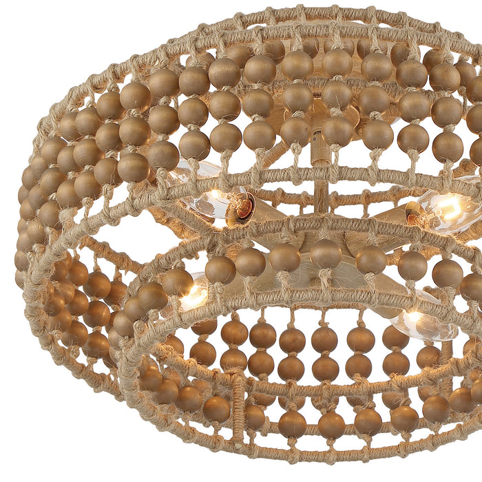 Crystorama SIL-B6003-BS_CEILING Four Light Semi Flush Mount, Burnished Silver
