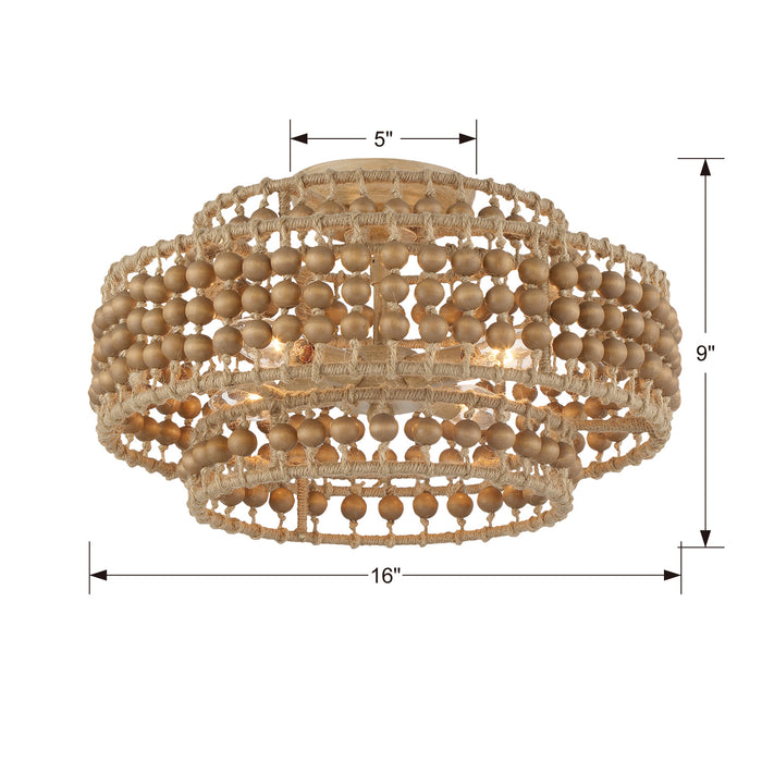 Crystorama SIL-B6003-BS_CEILING Four Light Semi Flush Mount, Burnished Silver