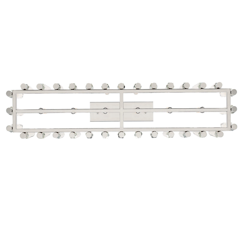 Crystorama WAT-B2006-PN Six Light Chandelier, Polished Nickel
