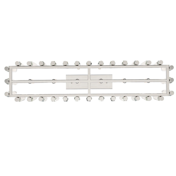 Crystorama WAT-B2006-PN Six Light Chandelier, Polished Nickel